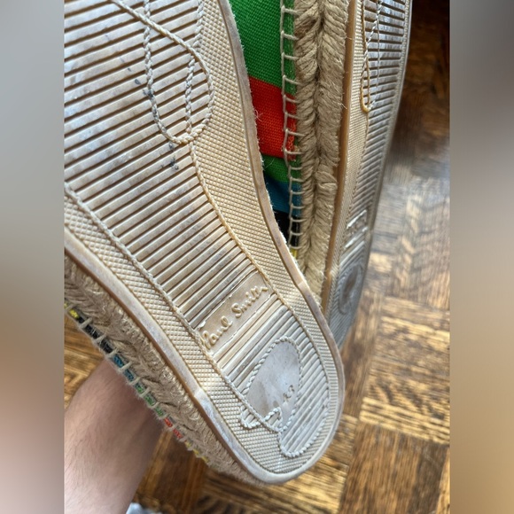 PAUL SMITH Rainbow Striped Men’s Espadrilles Shoes Size 43 - Picture 8 of 12